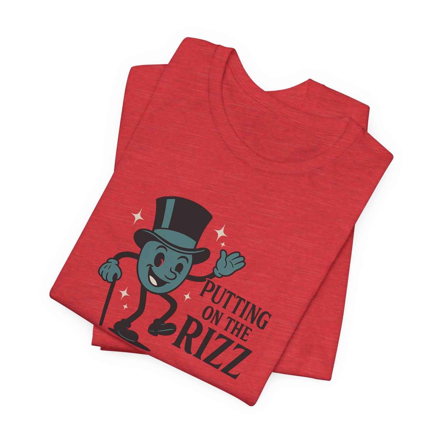 “Putting on the Rizz” – Funny Vintage-Style Unisex Tee