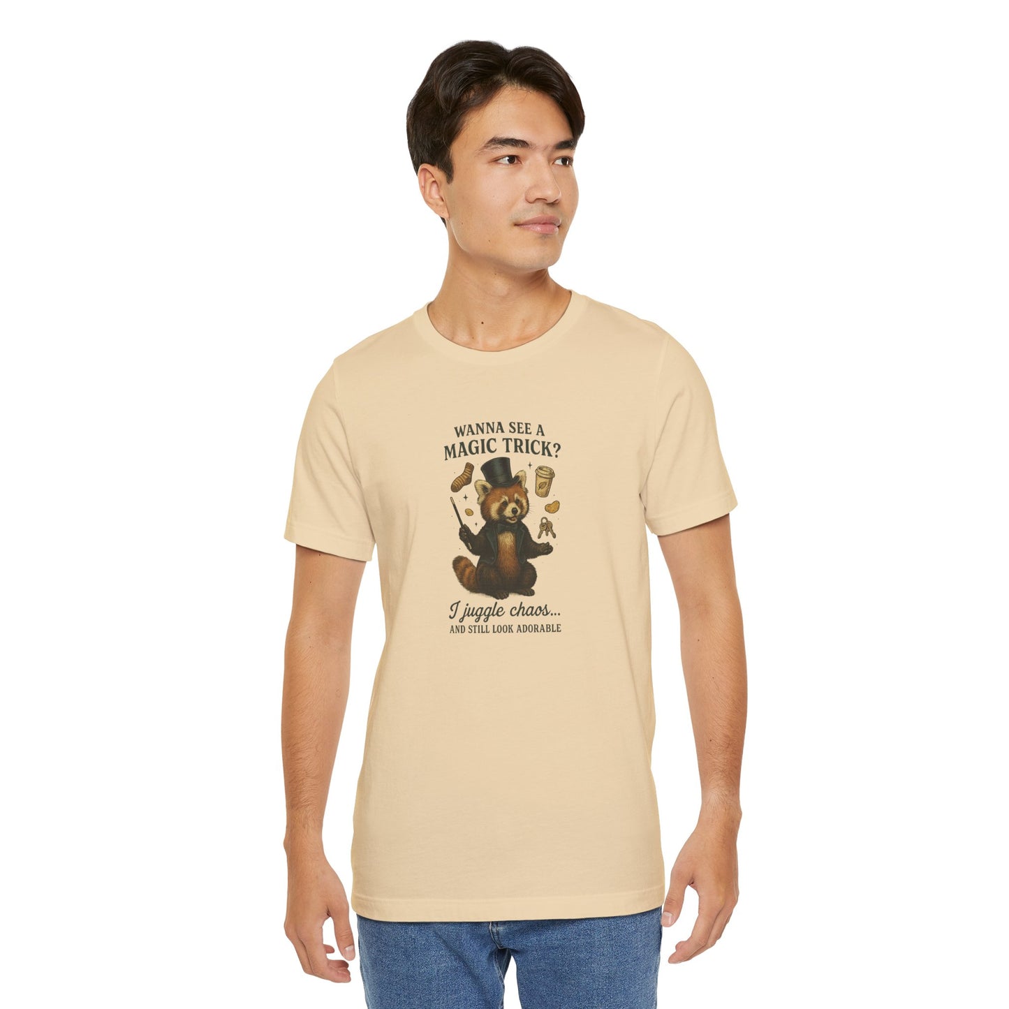 “Wanna See a Magic Trick? I Juggle Chaos… and Still Look Adorable” – Vintage Red Panda T-Shirt
