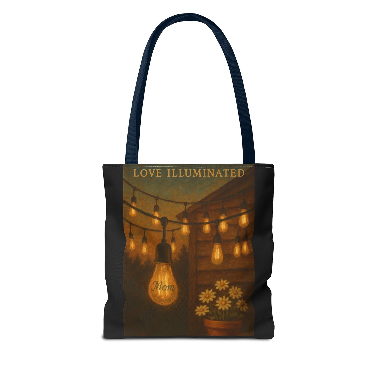 “Love Illuminated” – Vintage-Style Personalized Tote Bag for Mom