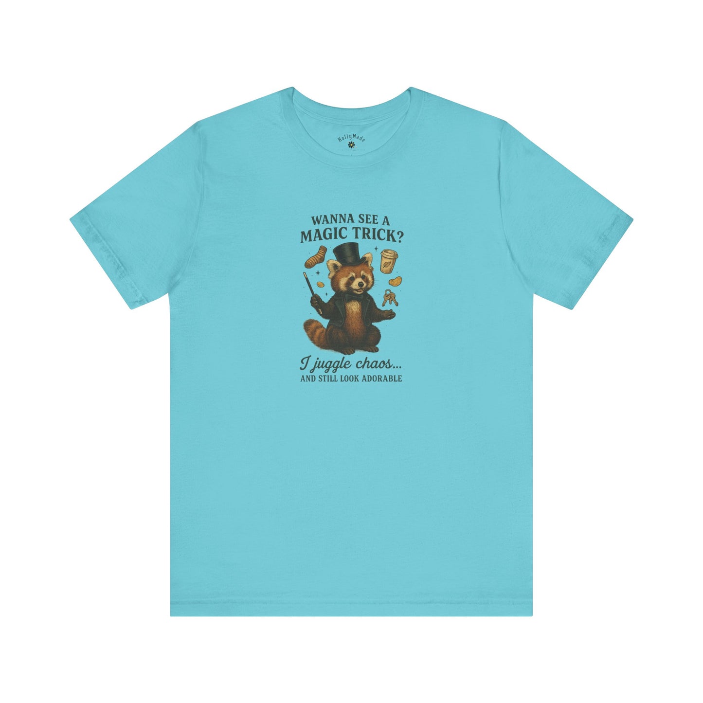 “Wanna See a Magic Trick? I Juggle Chaos… and Still Look Adorable” – Vintage Red Panda T-Shirt
