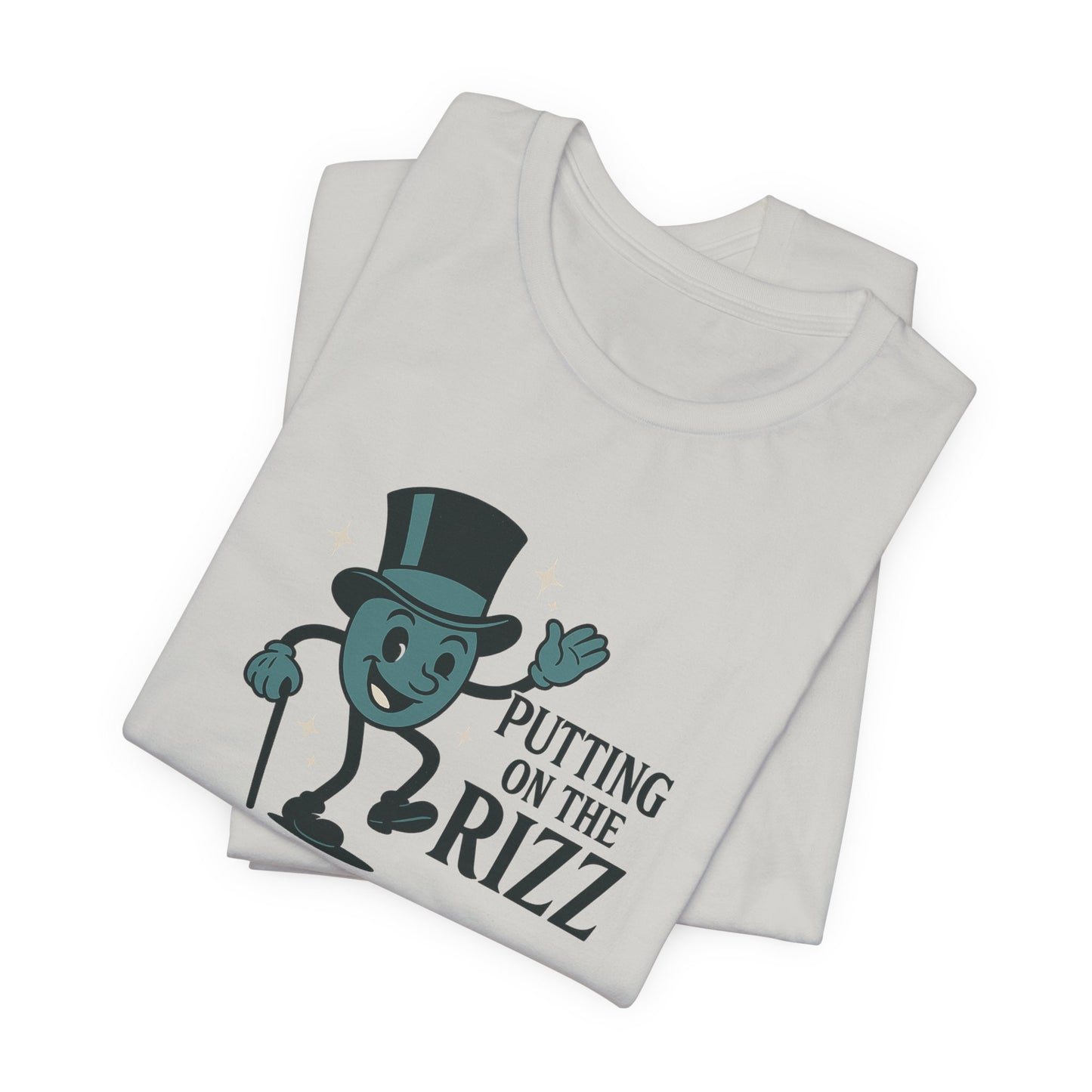 “Putting on the Rizz” – Funny Vintage-Style Unisex Tee