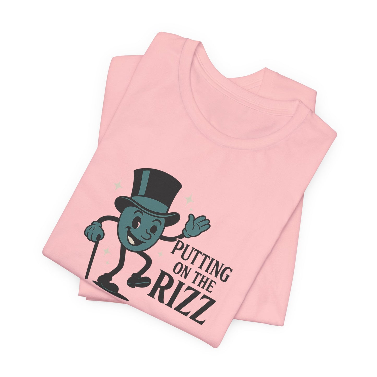 “Putting on the Rizz” – Funny Vintage-Style Unisex Tee