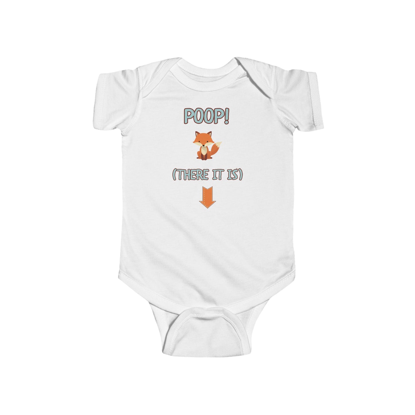 "Poop! There It Is – Fox Baby Onesie"
