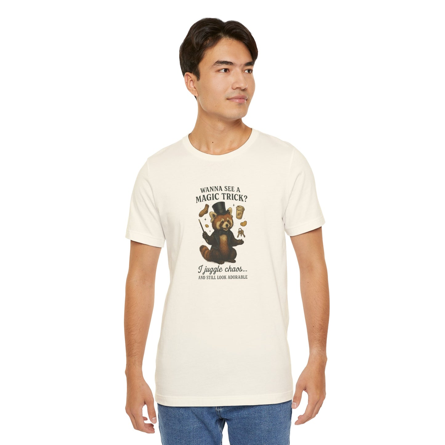 “Wanna See a Magic Trick? I Juggle Chaos… and Still Look Adorable” – Vintage Red Panda T-Shirt