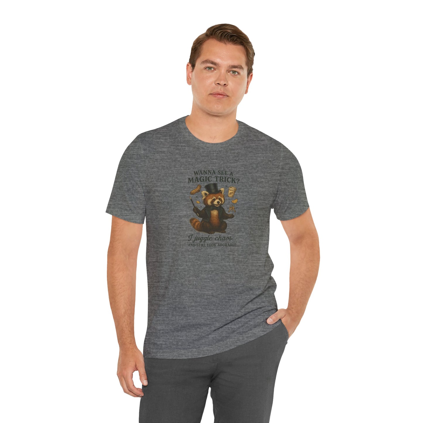 “Wanna See a Magic Trick? I Juggle Chaos… and Still Look Adorable” – Vintage Red Panda T-Shirt