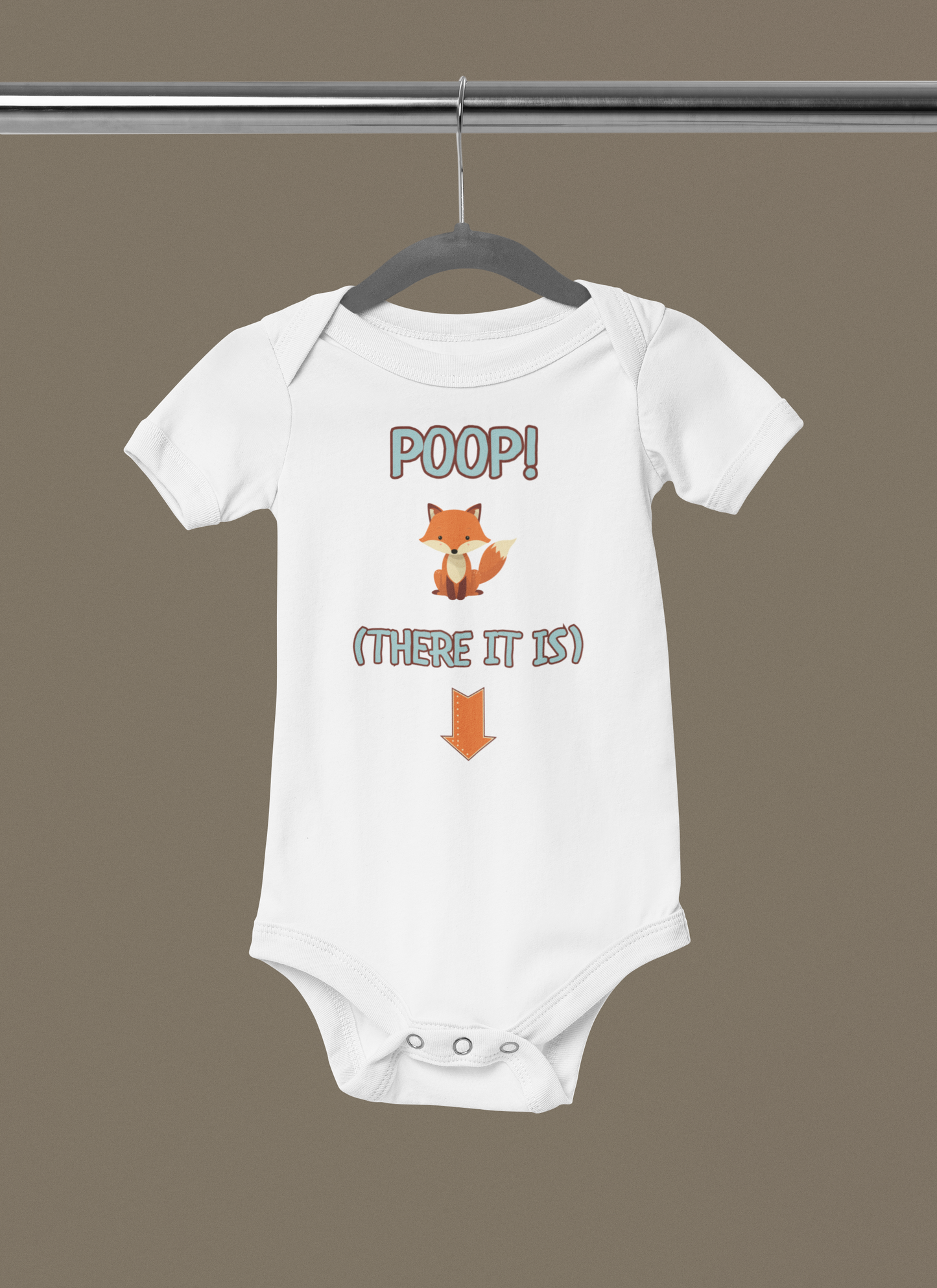 "Poop! There It Is – Fox Baby Onesie"