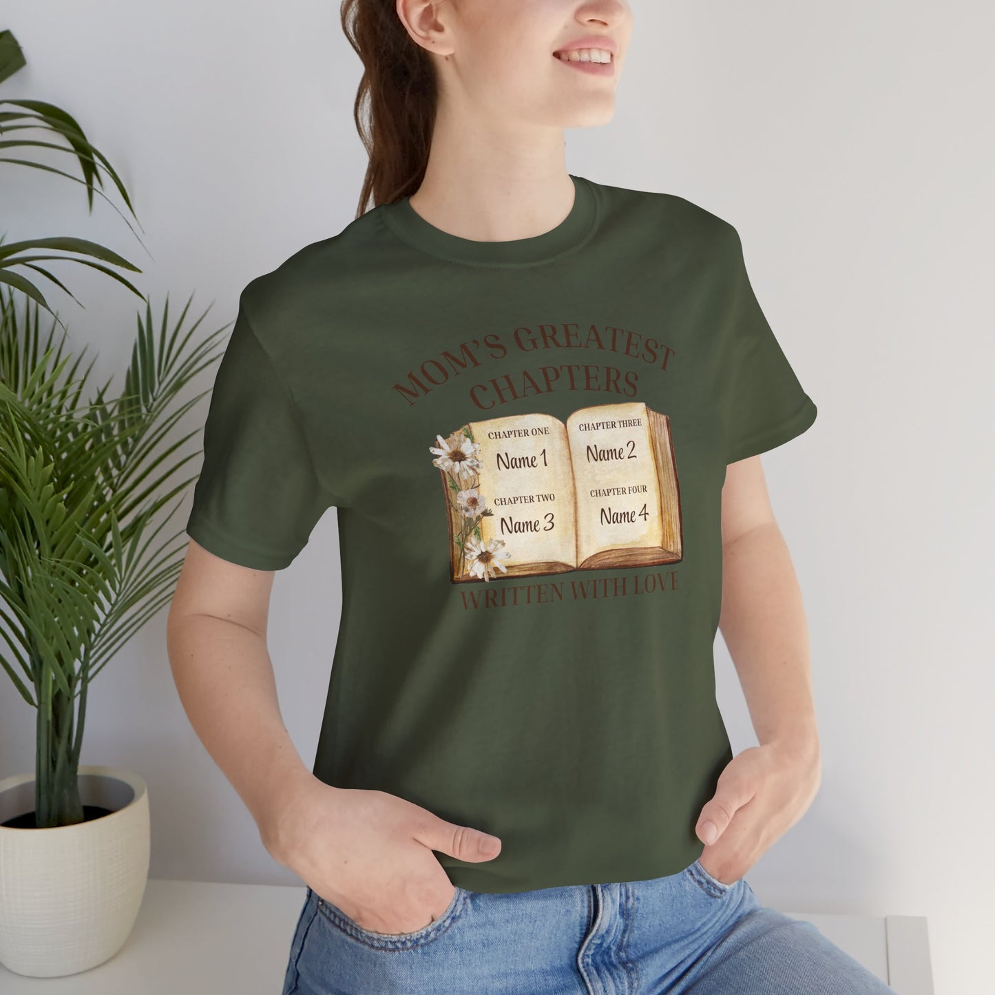 Mom's Greatest Chapters | Personalized Kids Name T-Shirt | Sentimental Mother’s Day Gift Tee