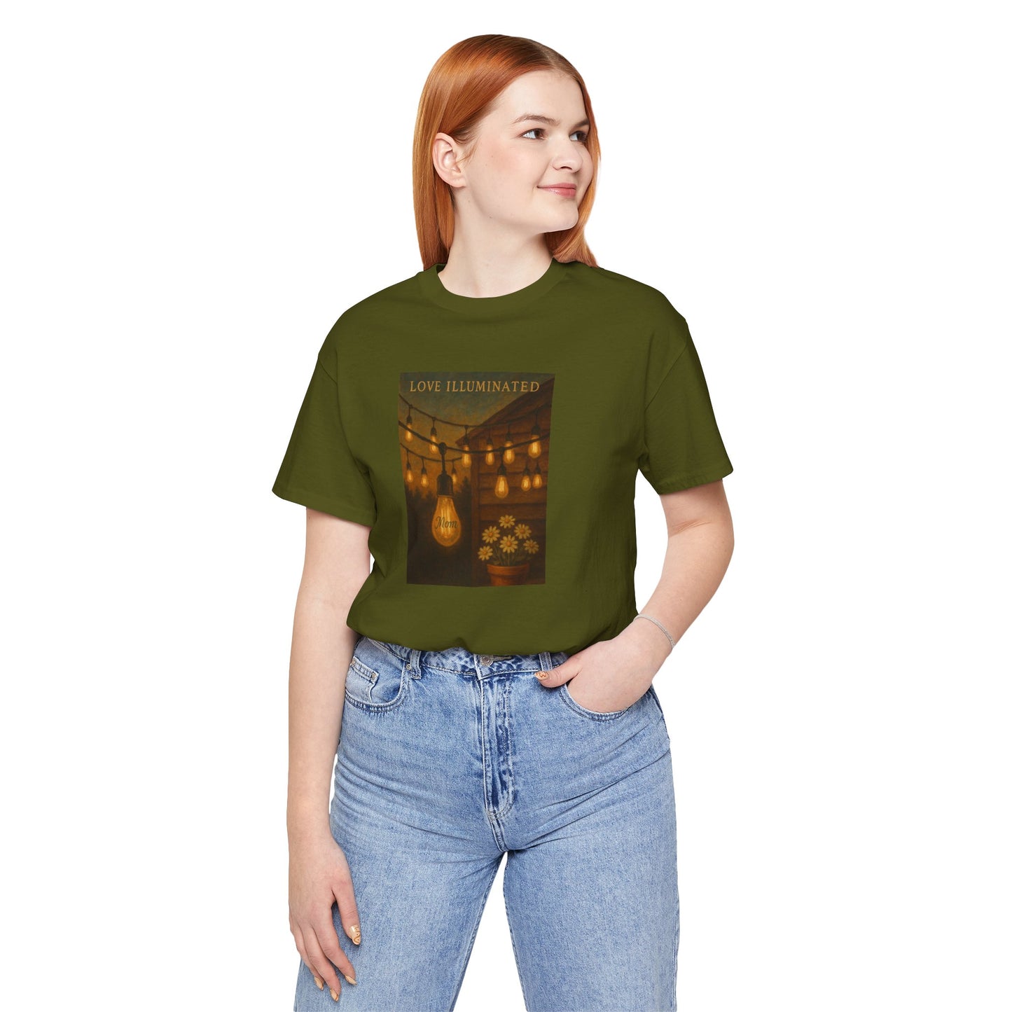 “Love Illuminated” – Personalized Vintage-Style Mother’s Day T-Shirt