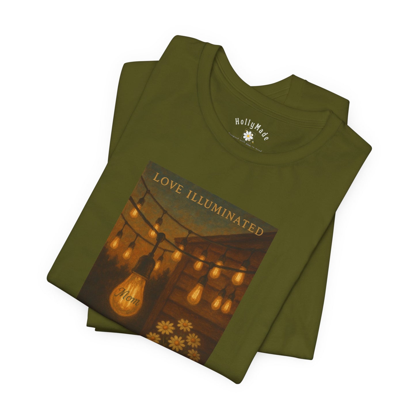 “Love Illuminated” – Personalized Vintage-Style Mother’s Day T-Shirt