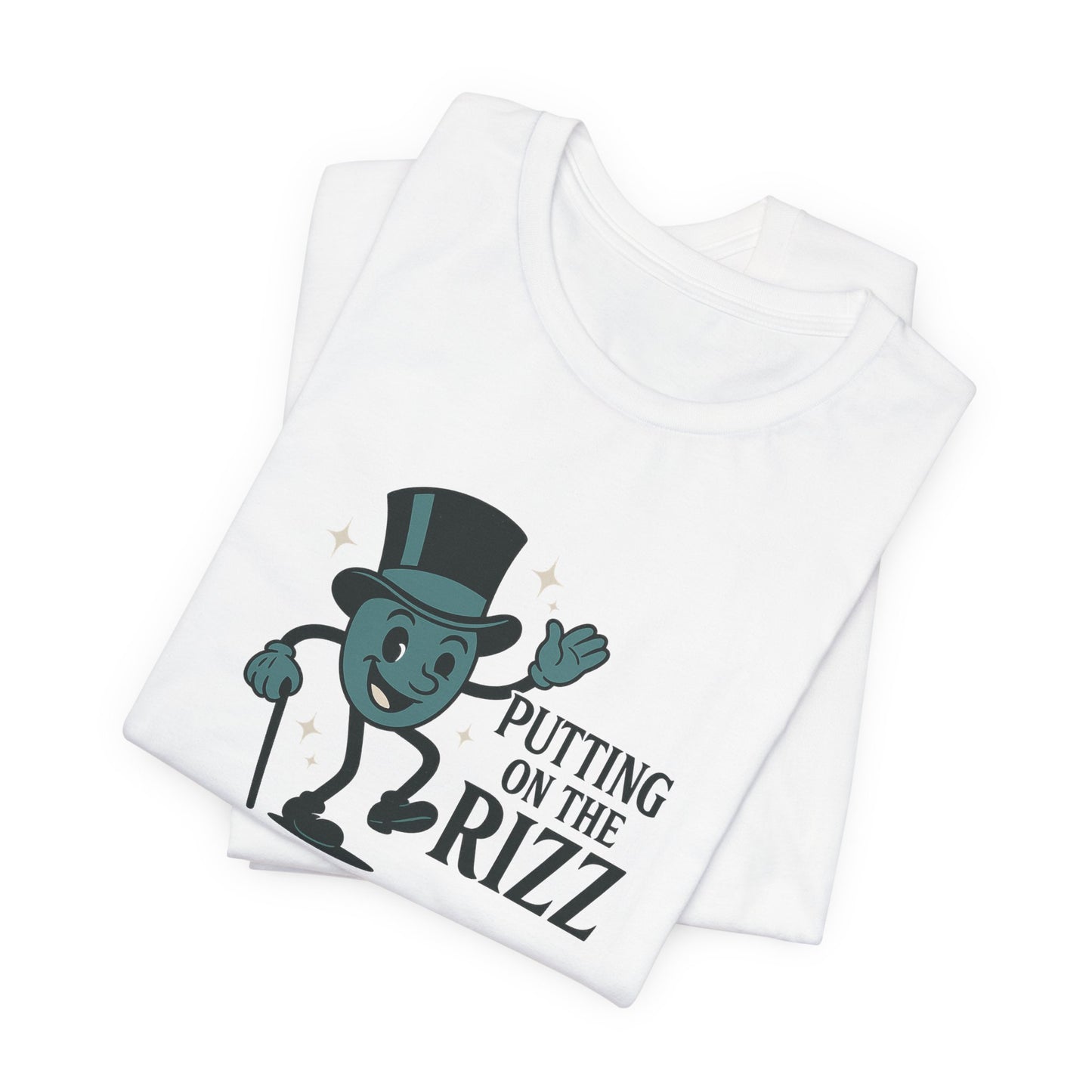 “Putting on the Rizz” – Funny Vintage-Style Unisex Tee