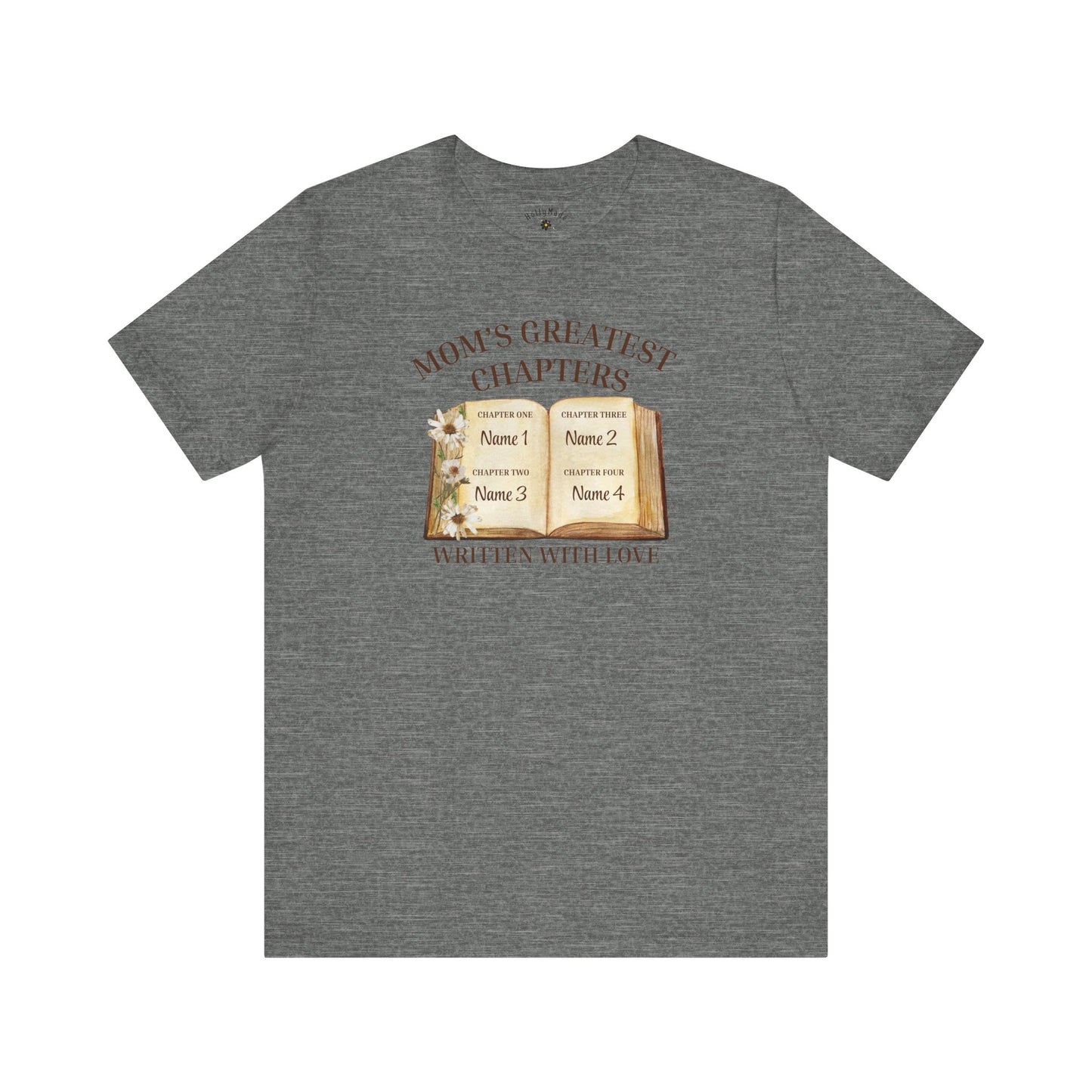 Mom's Greatest Chapters | Personalized Kids Name T-Shirt | Sentimental Mother’s Day Gift Tee