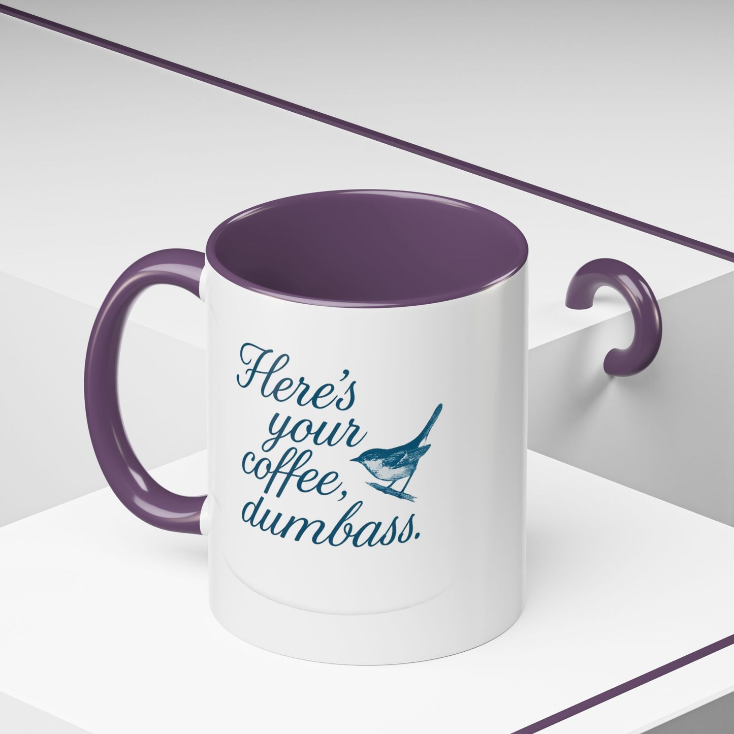Here’s Your Coffee, Dumbass – Vintage Bird Mug (11oz & 15oz)