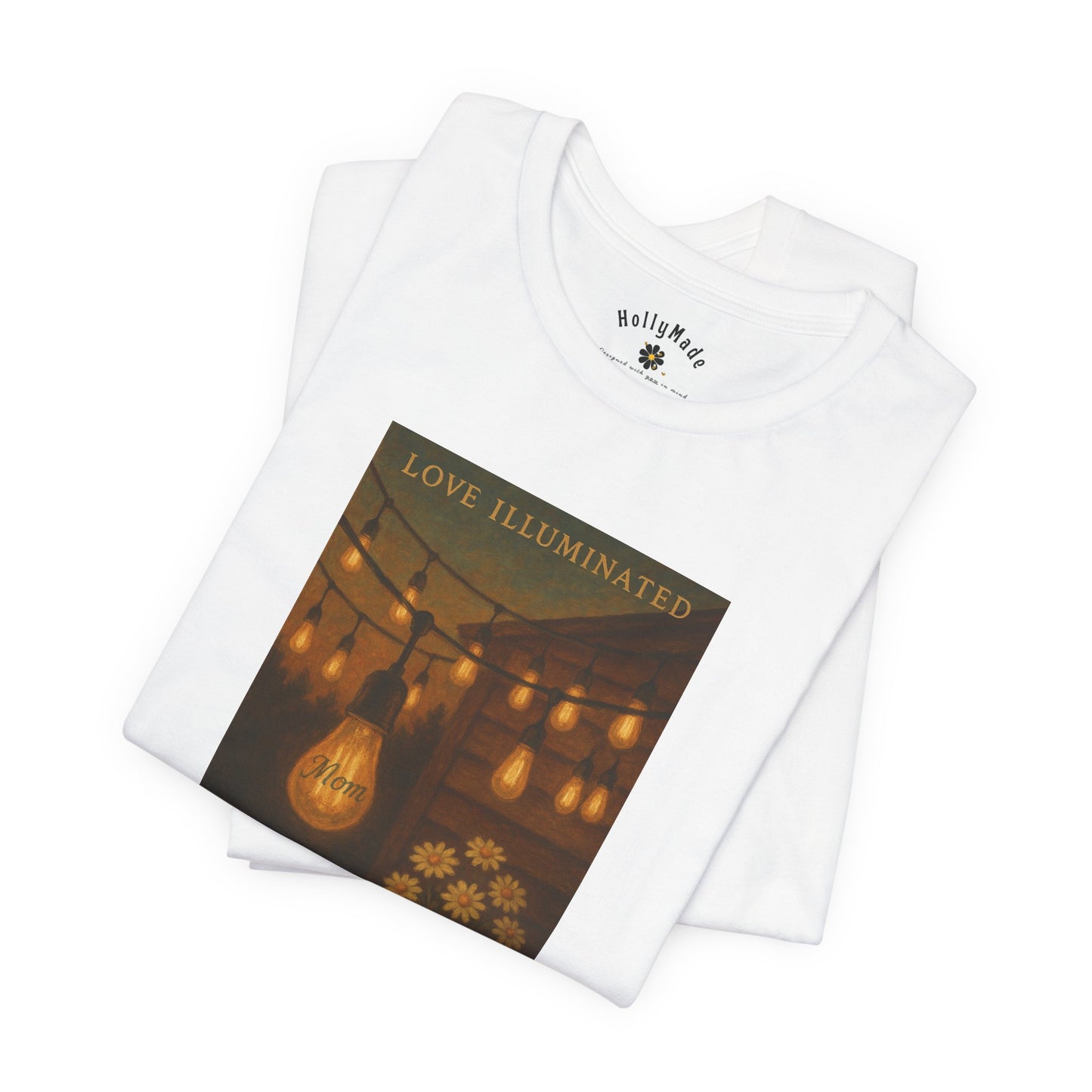 “Love Illuminated” – Personalized Vintage-Style Mother’s Day T-Shirt