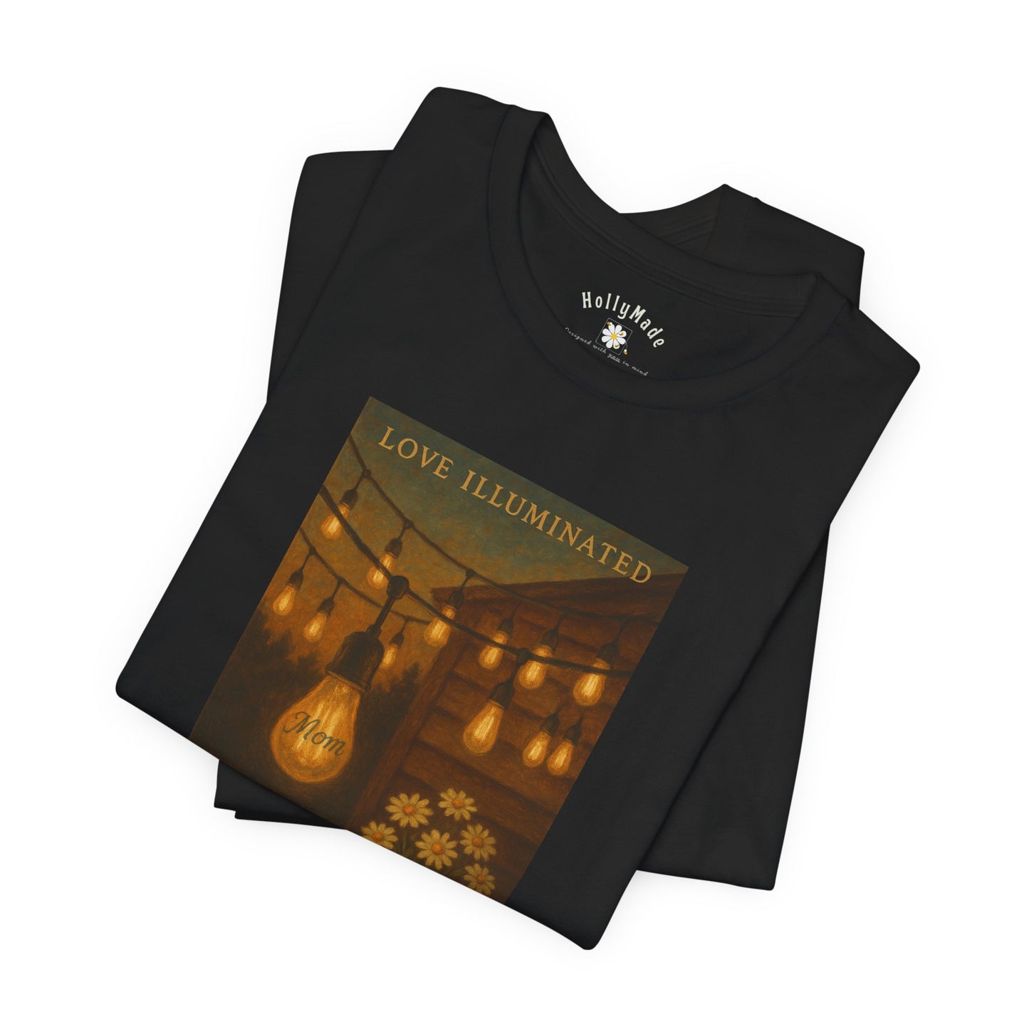 “Love Illuminated” – Personalized Vintage-Style Mother’s Day T-Shirt