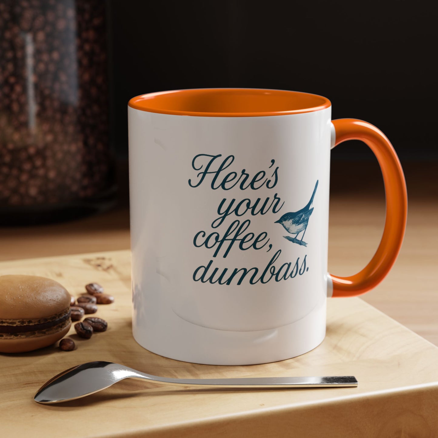 Here’s Your Coffee, Dumbass – Vintage Bird Mug (11oz & 15oz)