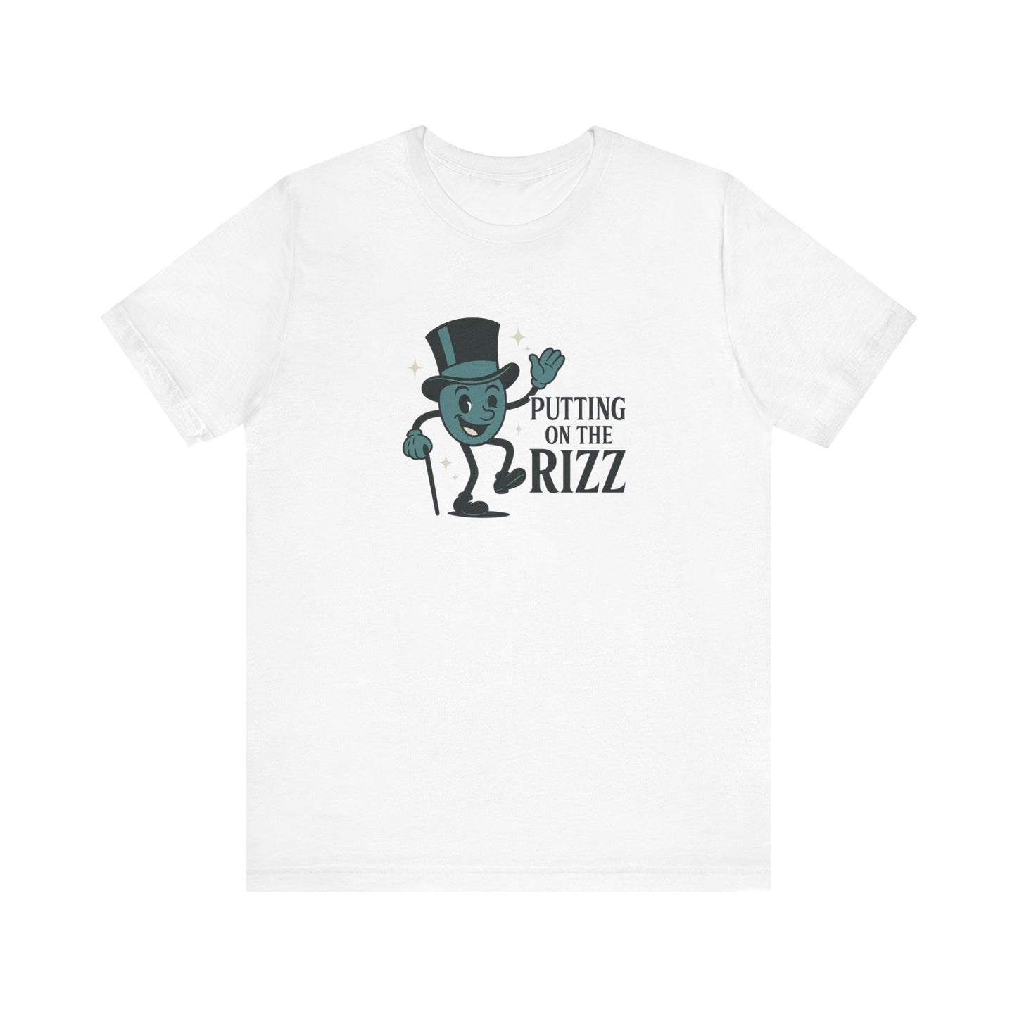 “Putting on the Rizz” – Funny Vintage-Style Unisex Tee