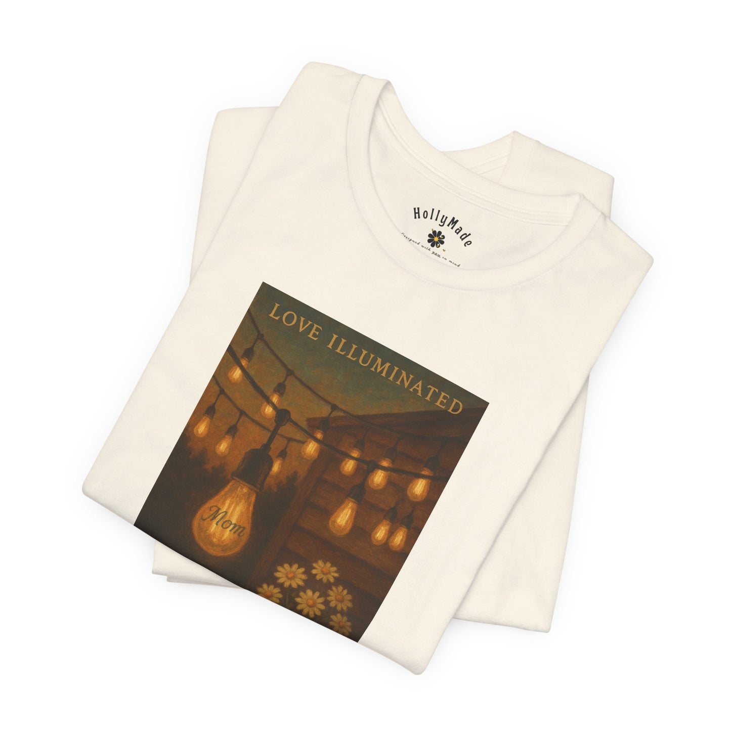 “Love Illuminated” – Personalized Vintage-Style Mother’s Day T-Shirt