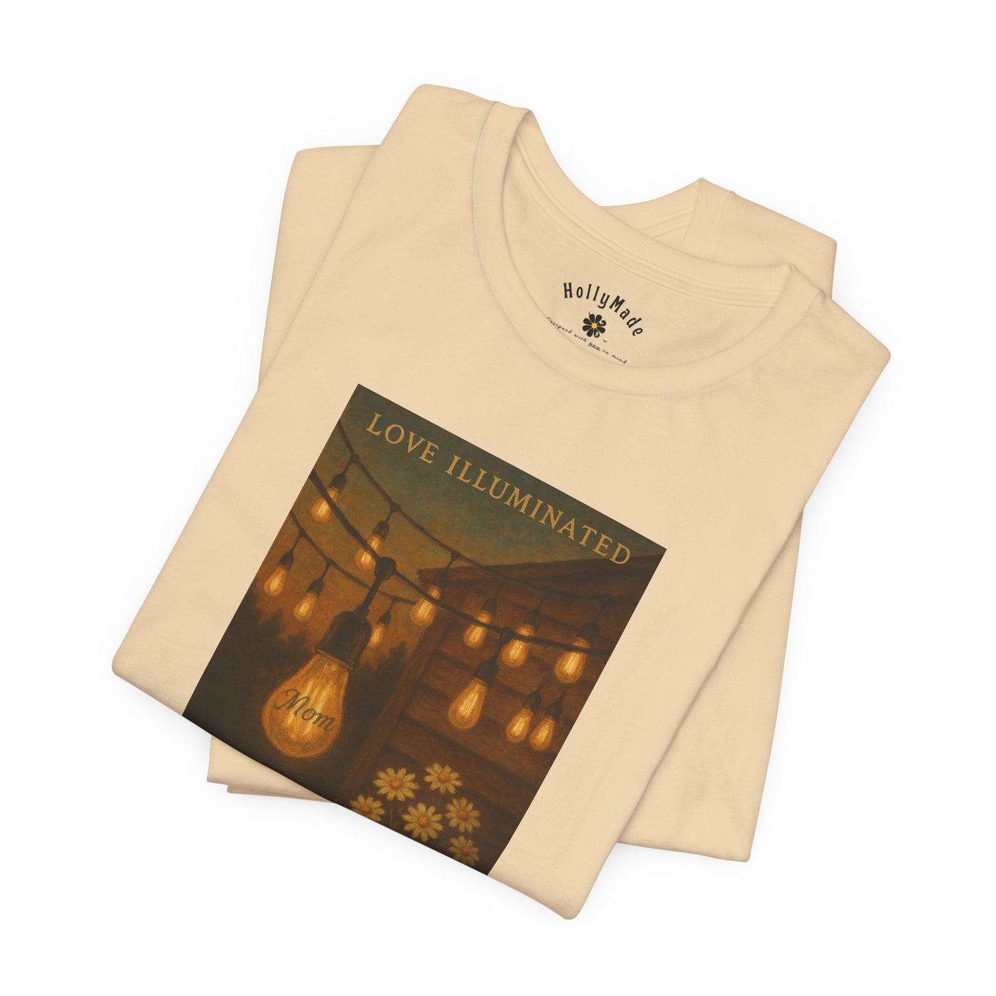 “Love Illuminated” – Personalized Vintage-Style Mother’s Day T-Shirt