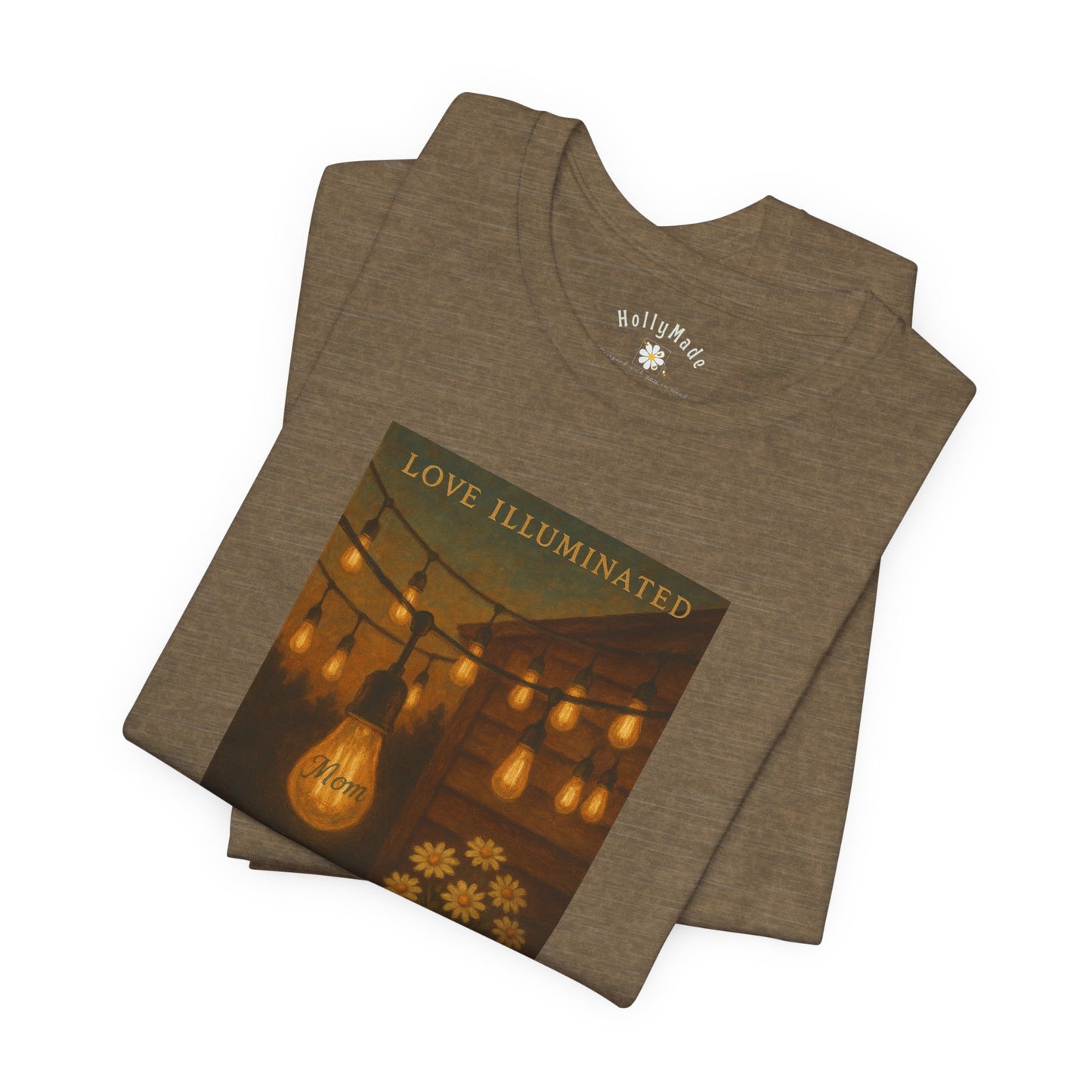 “Love Illuminated” – Personalized Vintage-Style Mother’s Day T-Shirt