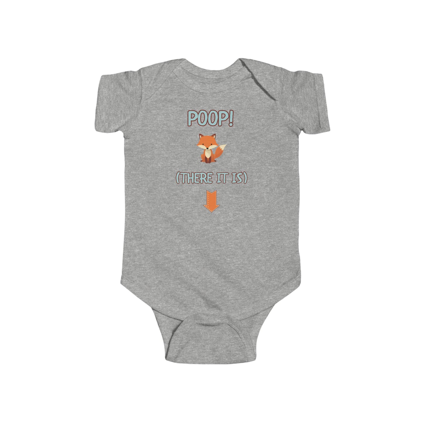 "Poop! There It Is – Fox Baby Onesie"