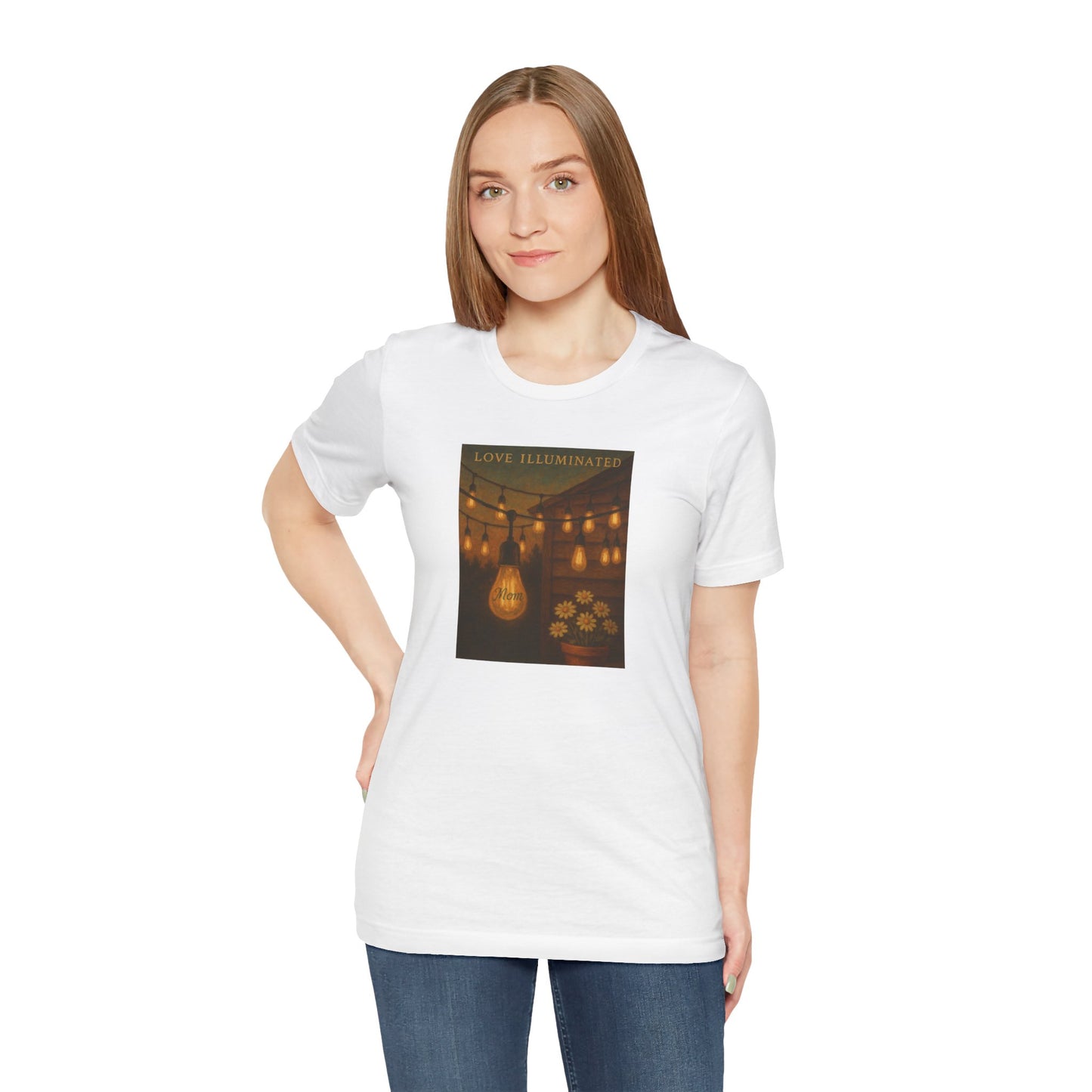 “Love Illuminated” – Personalized Vintage-Style Mother’s Day T-Shirt