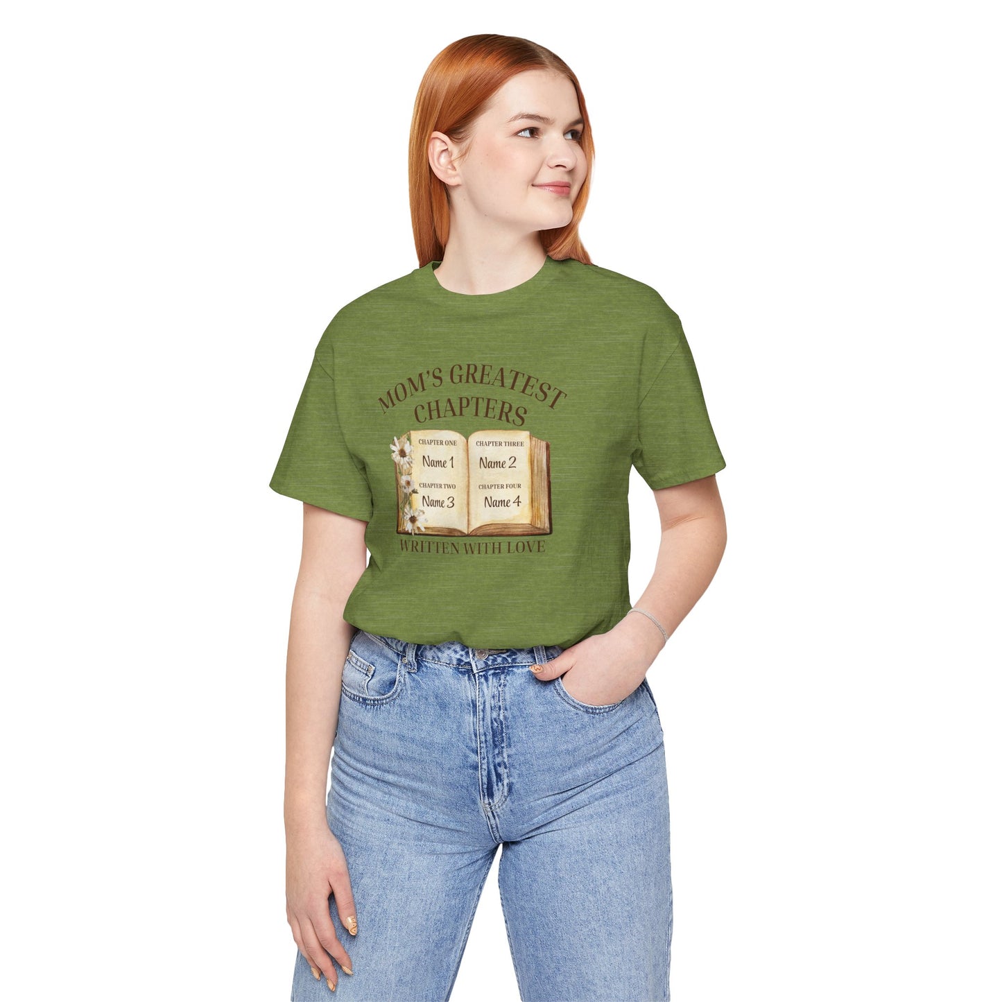 Mom's Greatest Chapters | Personalized Kids Name T-Shirt | Sentimental Mother’s Day Gift Tee