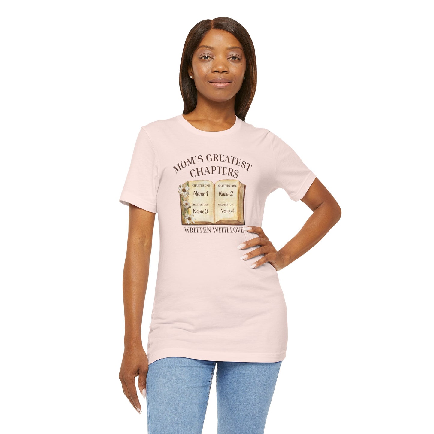 Mom's Greatest Chapters | Personalized Kids Name T-Shirt | Sentimental Mother’s Day Gift Tee