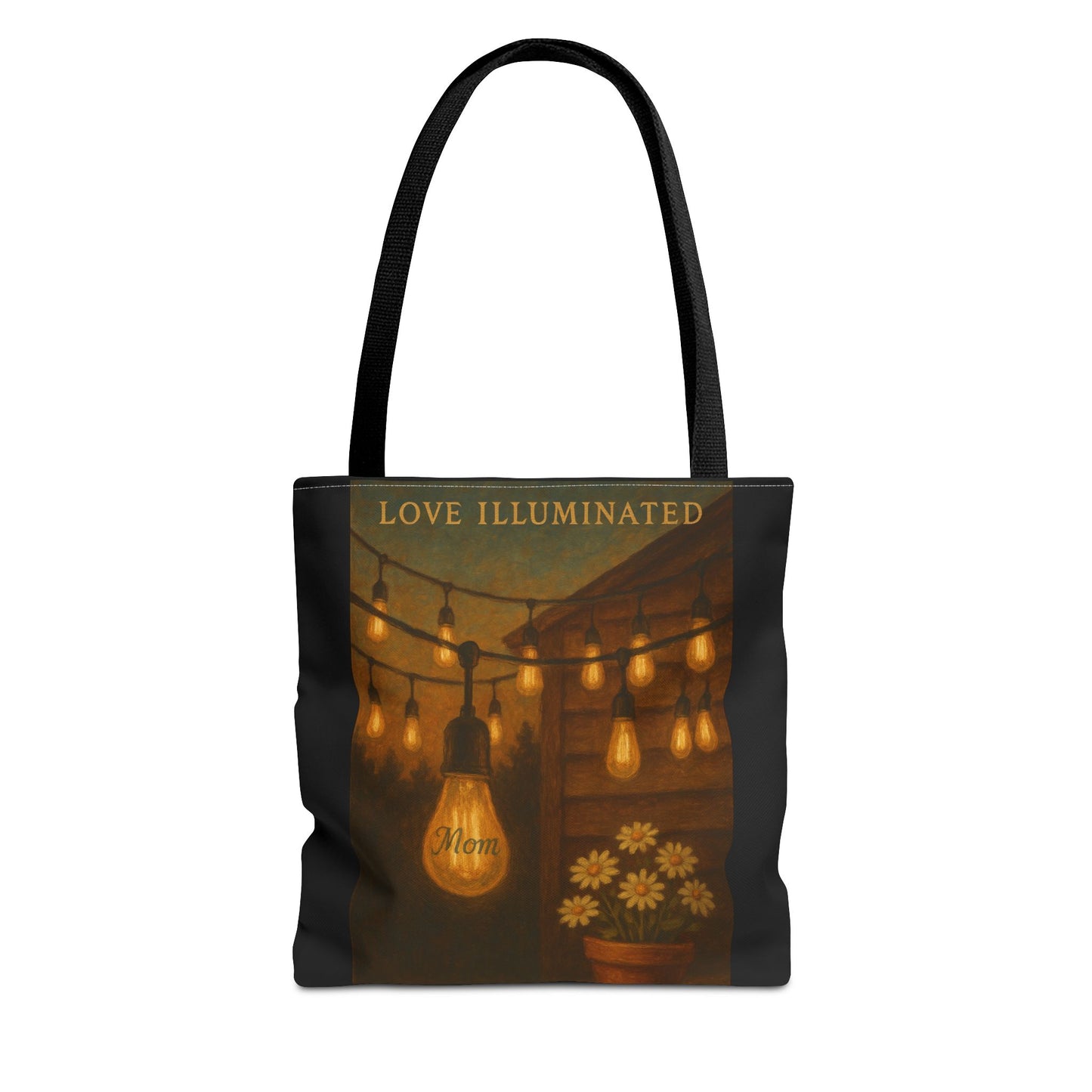 “Love Illuminated” – Vintage-Style Personalized Tote Bag for Mom