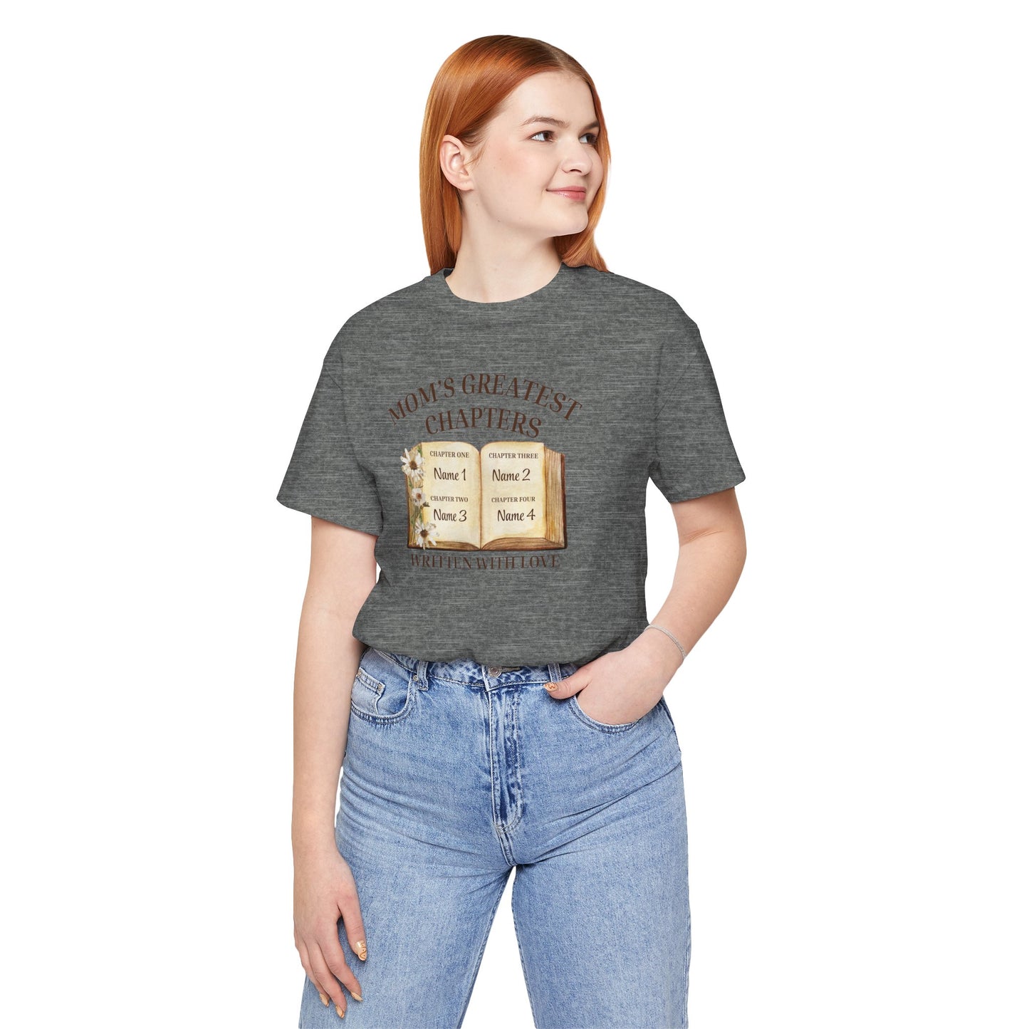 Mom's Greatest Chapters | Personalized Kids Name T-Shirt | Sentimental Mother’s Day Gift Tee