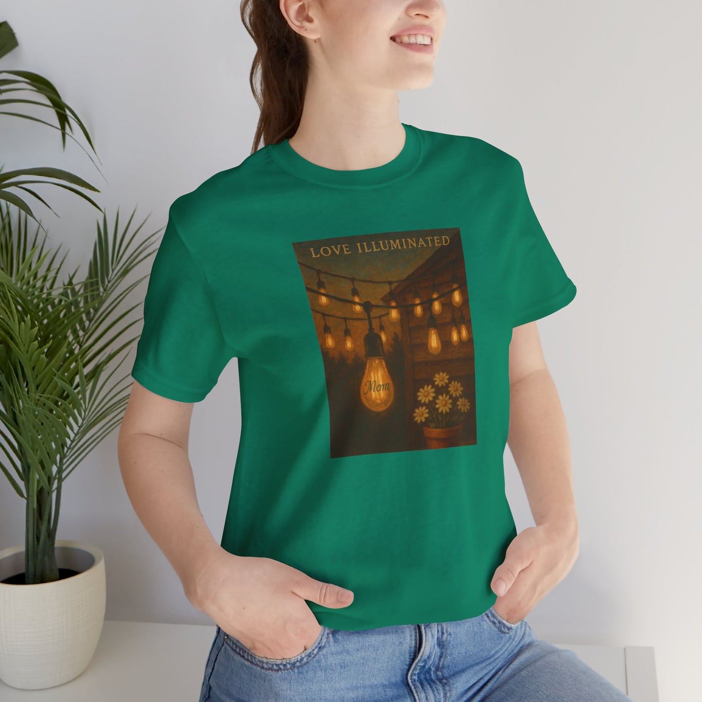 “Love Illuminated” – Personalized Vintage-Style Mother’s Day T-Shirt