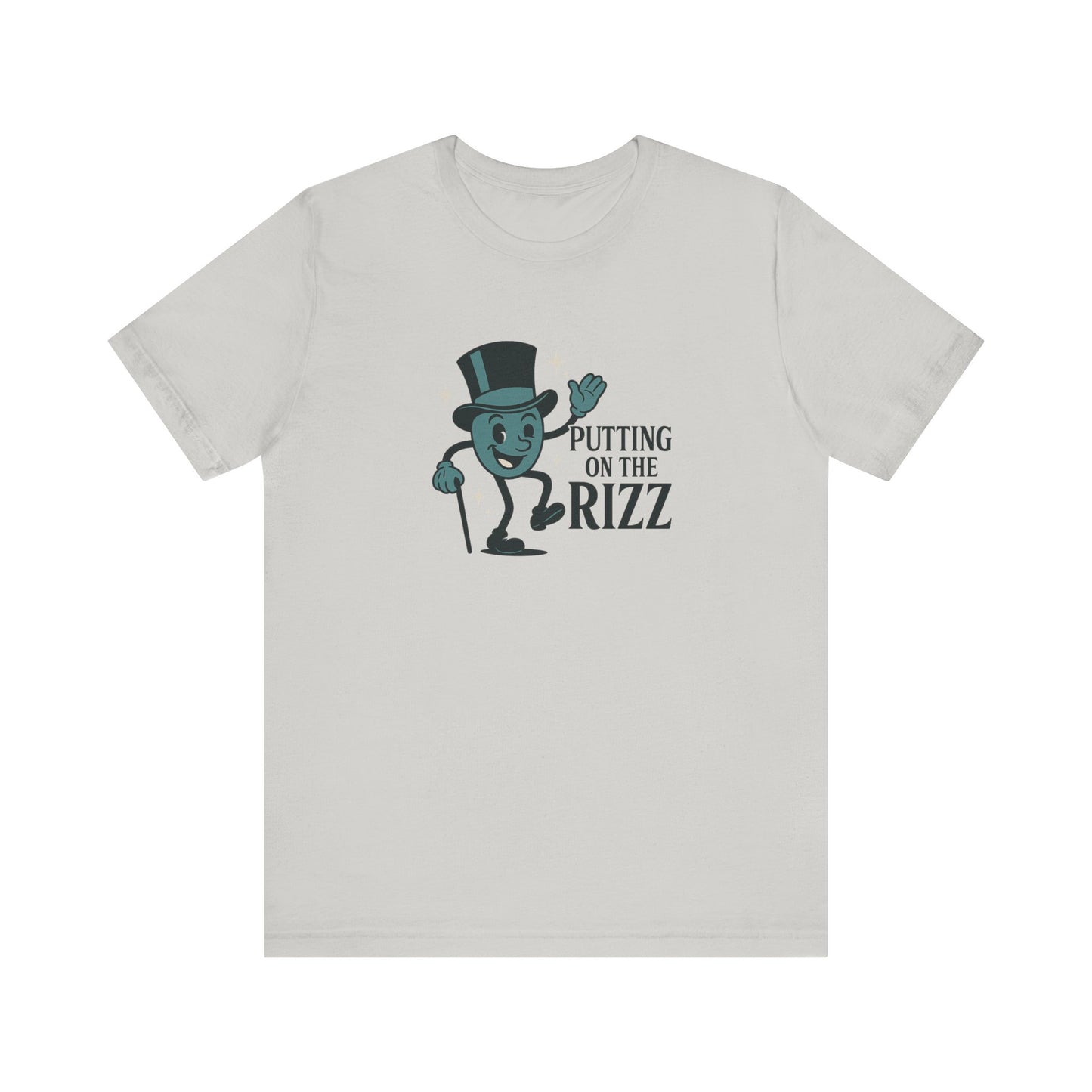 “Putting on the Rizz” – Funny Vintage-Style Unisex Tee
