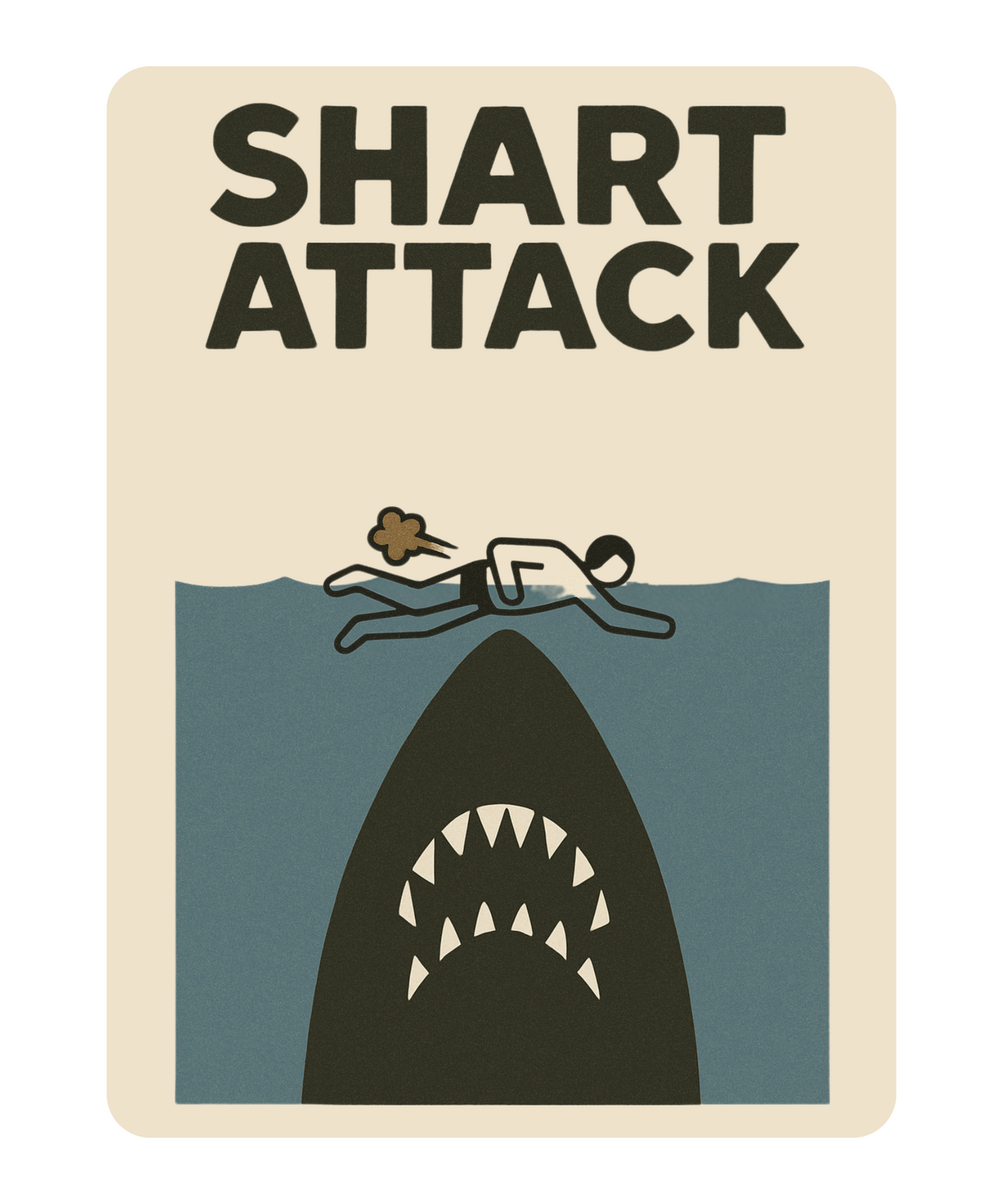 Shart Attack Retro Graphic Tee – Funny Unisex T-Shirt
